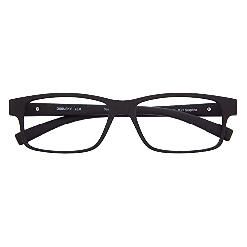 DIDINSKY Gafas de Presbicia con Filtro Anti Luz Azul para Ordenador. Gafas Graduadas de Lectura para Hombre y Mujer con Cristales Anti-reflejantes. Graphite +1.0 – THYSSEN
