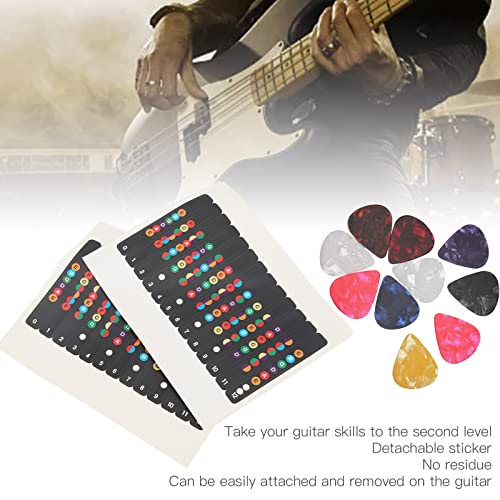 DONN Pegatinas para Diapasón de Guitarra, Efecto Significativo Pegatina para Diapasón de Guitarra para Amantes de la Música para Principiantes para Accesorios de Instrumentos para Música