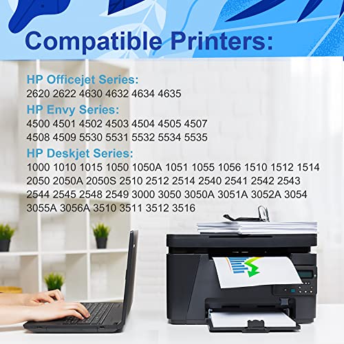 DOUBLE D Cartucho de Tinta remanufacturado 301XL para HP 301 XL para HP DeskJet 1000 1050 2050 2050A 2540 3000 3050 3050A 3510 Envy 4500 4502 5530 OfficeJet 2620 4620 4632 (1 Negro, 1 Color)