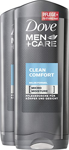 Dove Gel Men + Care Clean Comfort, doble Pack (2 x 250 ml)
