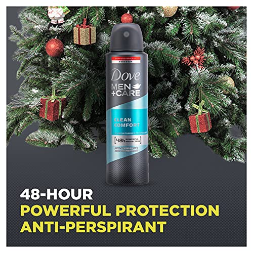 Dove Hombre+Care Daily Care Trio, Clean Comfort Desodorante y Gel de Ducha, Set de regalo de Navidad para él 3 piezas