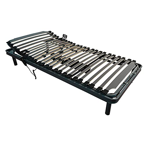 DUÉRMETE ONLINE Fabricada en España Cama Articulada Eléctrica Ergomedic Pro, 5 Planos, Bastidor Reforzado, Suspensiones de Hytrel, Fiable y Silenciosa, Acero 60x20mm, Gris, 80 x 180