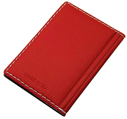 Elegante Tarjetero para Tarjeta de crédito y Tarjeta de Visita diseños (Diseño 2 / Rojo)