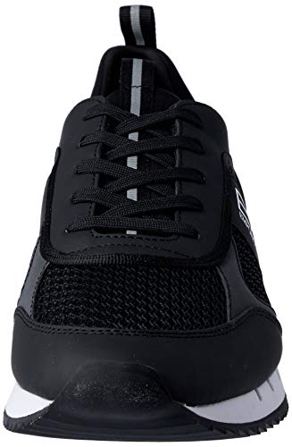 EMPORIO ARMANI EA7 Laces U Zapatillas Moda Hombres Negro - 41 1/3 - Zapatillas Bajas