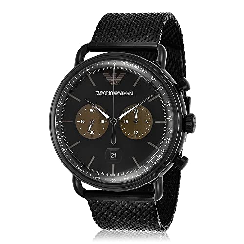 Emporio Armani Reloj Analógico para Hombre de Cuarzo AR11142 Negro