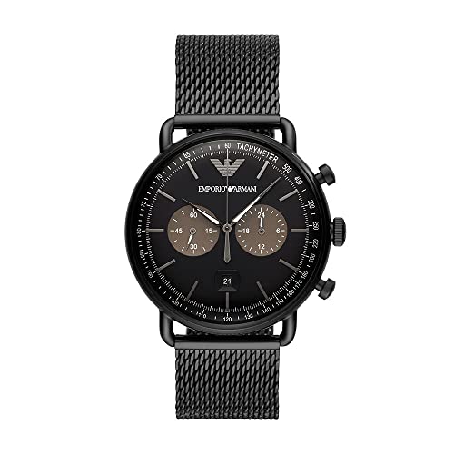 Emporio Armani Reloj Analógico para Hombre de Cuarzo AR11142 Negro