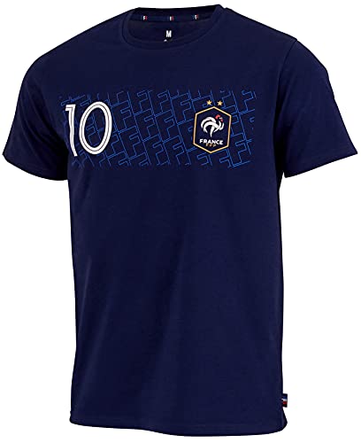 Equipo de Fútbol de Francia, camiseta de la FFF – Jugador Kylian Mbappe – Colección oficial en talla para niño., Niños, azul, 14 años