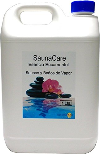 Esencia para Saunas y baños de vapor. Aroma Eucamentol (eucalipto y mentol). Botella 1 Lt.