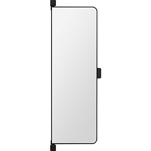 Espejo de armario, espejo de cuerpo entero, espejo deslizante incorporado, espejo de vestidor giratorio oculto, puerta abatible lateral, espejo de vestidor plegable, espejo de vestidor con marco neg