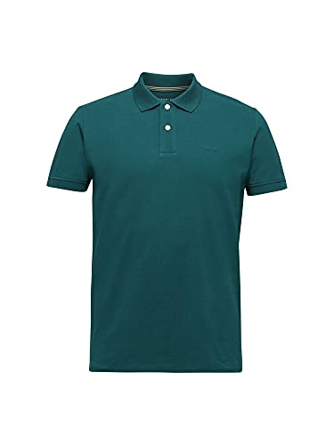Esprit Classic Piqué Camiseta, Verde (Dark Green 300), XXL para Hombre