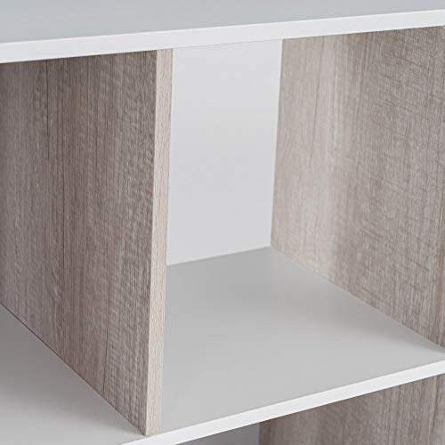 Estantería Cubo de Madera MDF Blanca contemporánea, de 60x29x62 cm - LOLAhome