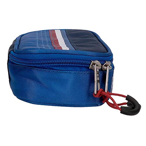 Estuche Pepe Jeans Overlap con Organizador, Azul, 22x5x9 cms