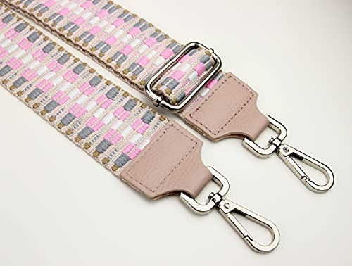 Ever Bloom Correa de hombro ajustable de 5 cm, correa ancha, multicolor, para hombre y mujer, accesorio para bolso, Rosa., Talla única