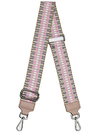 Ever Bloom Correa de hombro ajustable de 5 cm, correa ancha, multicolor, para hombre y mujer, accesorio para bolso, Rosa., Talla única
