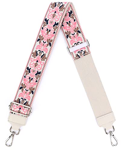 Ever Bloom Correa de hombro ancha de diseño unisex para riñonera, funda para teléfono móvil, bolso de mano, Flores de color rosa., Talla única