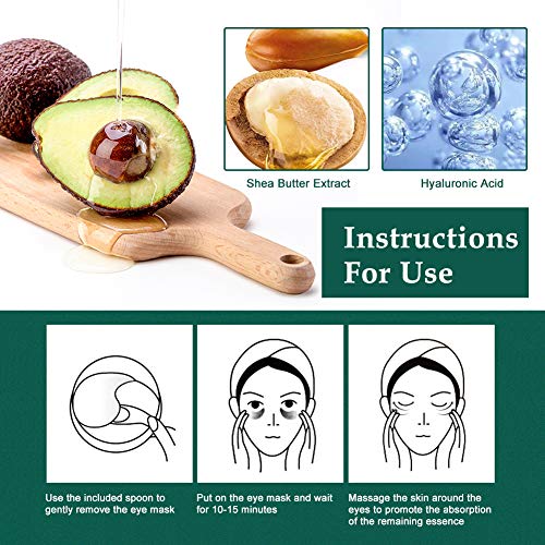 Eye Mask, Eye Patch, Mascarilla de colágeno para ojos, Para Hidratar, Aliviar el Cansancio y Reafirmar la piel-Para Arrugas, Líneas Finas, Ojeras y Bolsas Debajo de los ojos Cuidado(30 Pares)