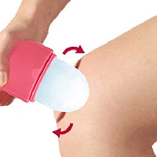 Face Ice Roller Silicone Skin Tightening Massager Facial Ice Cube Tray Mold Roller Pink