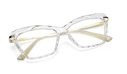 FEISEDY Gafas de ojo de Gato para Mujer Lentes Transparentes Marco de Cristal Gafas de Mujer B2440