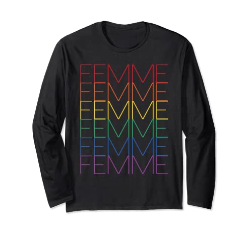 Femme Butch Lesbiana Orgullo Gay LGBTQ Pareja Manga Larga