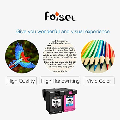 Foiset Cartuchos de Tinta remanufacturadosde Repuesto para HP302 302XL para Deskjet 3630 2130 3630 3634 Envy 4520 4521 4524 4527 Officejet 3831 3830 3833 3835 4650 5232 5220 5230…