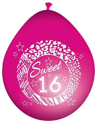 Folat - Globos De Dulces 16 cumpleaños - Multicolor - 12In/30cm - 8 Piezas
