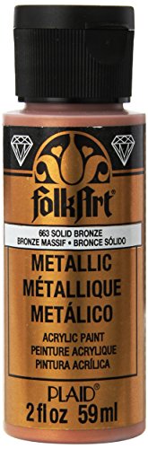 Folk Art Metallic Acrylic Paint in Assorted Colors (2 oz), 663, Solid Bronze