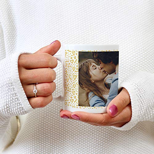 Fotoprix Taza Personalizada Te Quiero con Foto y Texto | Regalo parejas y novios | Día de San Valentín (Te quiero)