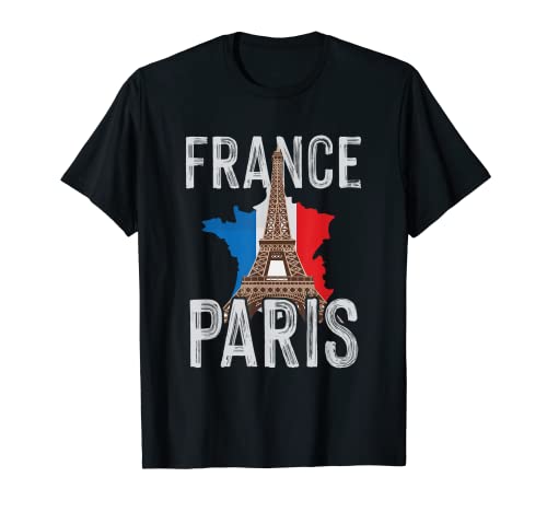 Francia París Torre Eiffel bandera francesa signo de amor Camiseta