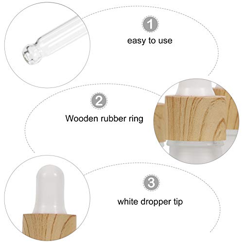 FRCOLOR 10Pcs Frascos Cuentagotas de Vidrio Esmerilado Frascos de Aceite Esencial Recargables Frascos de Muestra de Sub Perfume Botella Suministros Cosméticos (5 Ml + 10 Ml)