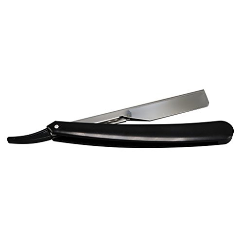 Frcolor Navaja Profesional Recta para Afeitado Navaja de Afeitar de Barbero Máquina Plegable de Afeitar Peluquería