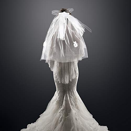 FRCOLOR Velo de Novia Corto Velo de Novia Romántico Estilo Coreano Adorno para El Cabello Suministros para Fiestas