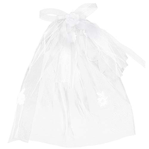 FRCOLOR Velo de Novia Corto Velo de Novia Romántico Estilo Coreano Adorno para El Cabello Suministros para Fiestas