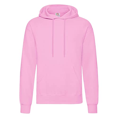 Fruit of the Loom Clásico Sudadera con Capucha, Rosa Claro, XL para Hombre