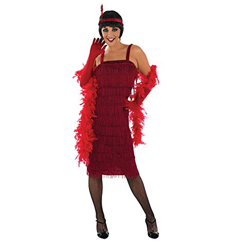 Fun Shack Disfraz Años 20 Mujer Charleston Rojo, Disfraz Mujer Carnaval Disponible en Talla M