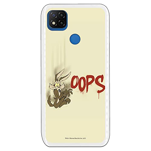 Funda Móvil para Xiaomi Redmi 9C de Looney Tunes Coyote Oops. Producto Oficial. Carcasa móvil Series y Dibujos Animados. Looney Toons. Silicona Gel Flexible