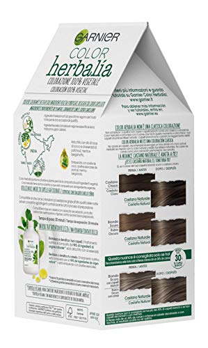Garnier Herbalia Coloración 100% Vegetal - Castaño Natural, disponible en 6 tonos