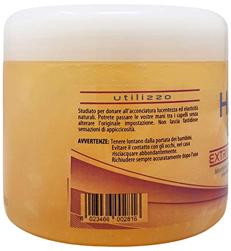 Gel para el Cabello Profesional para Hombres 500 ml Profesional Extra Strong Orange Fuerte y Sensual Fragancia Made in Italy