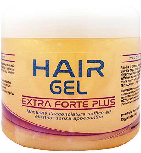 Gel para el Cabello Profesional para Hombres 500 ml Profesional Extra Strong Orange Fuerte y Sensual Fragancia Made in Italy