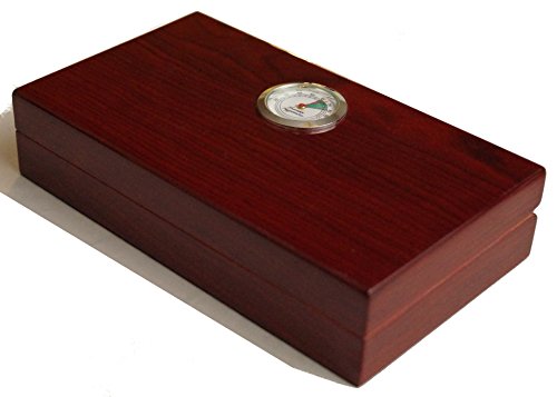 GERMANUS Mini Cigarro Humidor de Viaje, sofá o en la terraza con madera de cedro Marrón