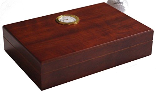 GERMANUS Mini Cigarro Humidor de Viaje, sofá o en la terraza con Madera de Cedro Marrón II