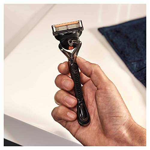 Gillette - Set de regalo de afeitadora ProGlide para hombre + 1 hoja de repuesto + gel de afeitado Fusion5 de 200 ml + cubierta de viaje + bolsa de viaje