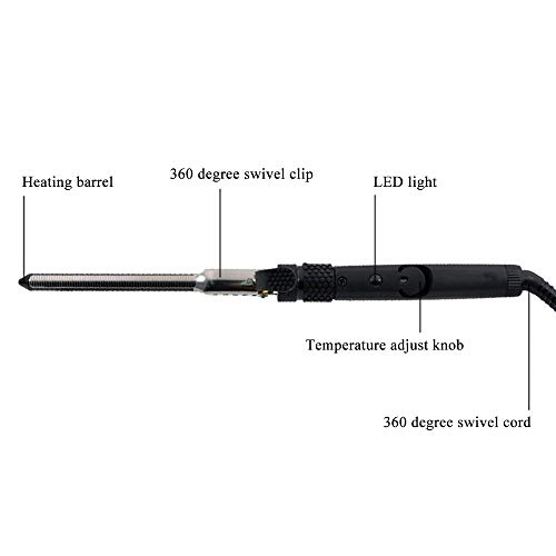 GPWDSN Curly Hair Styler Rizos Cerámica Curling Iron Fashion Wand Curler Pera Hair Curlers Rodillos Buenos artículos Curling Wand