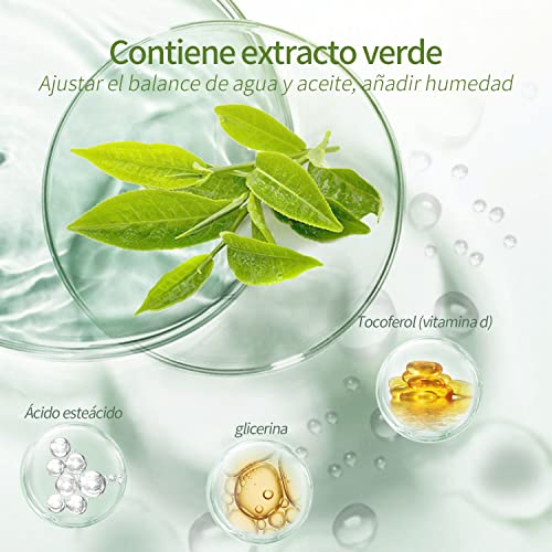 Green Mask Stick,Máscara de Té Verde,Mascarilla de Arcilla De Limpieza Profunda Poros y Espinillas,Hidratar Piel, Ajustar el Equilibrio de Agua y Aceite