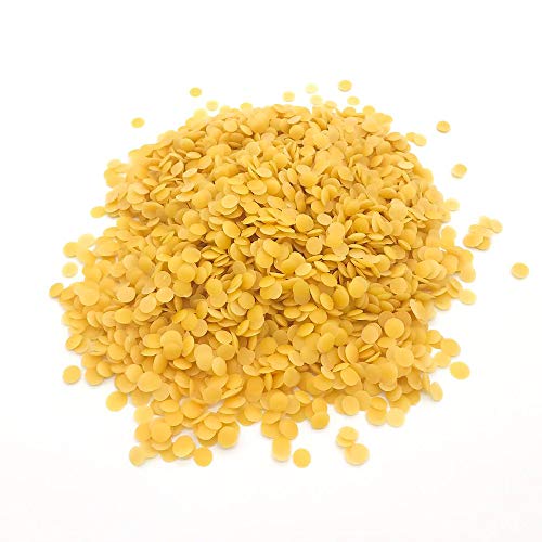 HAPPBEE Pastillas de Cera de Abeja 100% Pura y Natural Alemania en Calidad cosmética de apicultores para la fabricación de cosméticos o Velas 200 Gramos