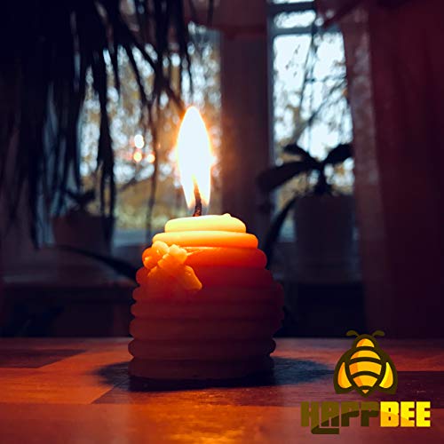 HAPPBEE Pastillas de Cera de Abeja 100% Pura y Natural Alemania en Calidad cosmética de apicultores para la fabricación de cosméticos o Velas 200 Gramos