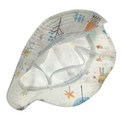 Happy Cherry - Sombrero Pescador de Protección Solar para Niños Niñas Bebé Gorro de Sol Cartoon para Playa Viajes Vacaciones Hat Lindo para Primavera Verano Algodón - Blanco - 48cm(10-18 Meses)