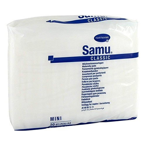 Hartmann Samu Classic Mini - Compresas postparto, 20 unidades
