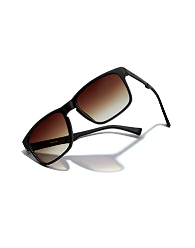 HAWKERS · Gafas de sol PEAK METAL para hombre y mujer. · BLACK SMOKY BROWN