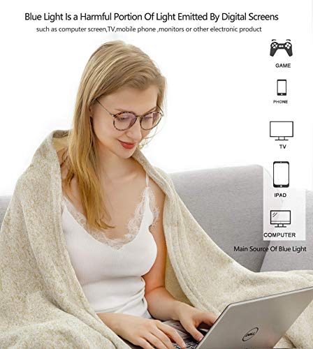 HBselect Gafas Luz Azul Gafas Ordenador Ojos Protección Contra La Luz Azul Ligera Montura Tr90 Gafas Con Filtro Azul Gafas Para Ordenador Tablets Móvil Televisión (Leopard + Blanco Transparente)
