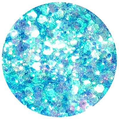 Hemway sirena mezcla azul del brillo Chunky Multi Propósito polvo del polvo de Arte y Artesanía del vidrio de vino Decoración bodas flores cosmética facial Eyel 10 g de la muestra